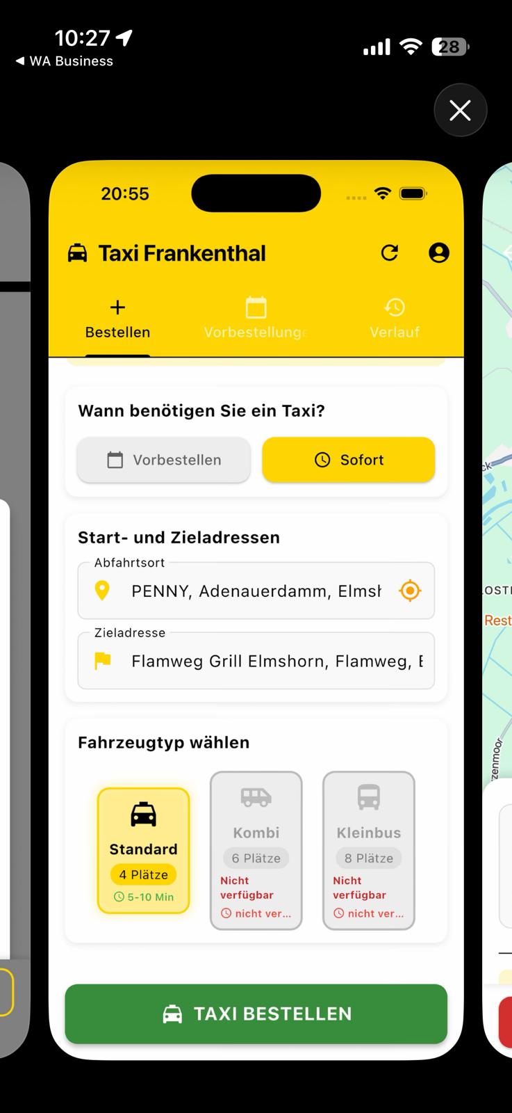 Taxi Frankenthal App Screenshot 2